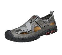 Sandalen Herren Leder Elegant Wandersandalen Strand Trekkingschuhe Weiche Herrensandalen Sommer Outdoor Barfußschuhe Laufschuhe rutschfest Wanderschuhe Trekking Outdoorschuhe