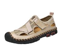 Sandalen Herren Leder Elegant Wandersandalen Strand Trekkingschuhe Weiche Herrensandalen Sommer Outdoor Barfußschuhe Laufschuhe rutschfest Wanderschuhe Trekking Outdoorschuhe