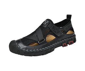 Sandalen Herren Leder Elegant Wandersandalen Strand Trekkingschuhe Weiche Herrensandalen Sommer Outdoor Barfußschuhe Laufschuhe rutschfest Wanderschuhe Trekking Outdoorschuhe