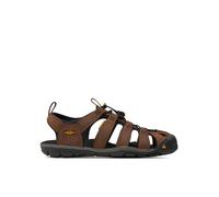 KEEN Herren CLEARWATER CNX LEATHER Sandale DUNKLE ERDE/SCHWARZ 46