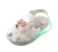 Sandalen Mädchen 38 - Kindersandalen Mädchen Sandalen Sommer Baby Schuhe Weiche Sohle LED Schuhe Wanderschuhe (Beige 6 9 Months)