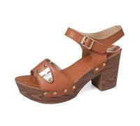 sandalen mit absatz, Sandalen Damen Mit Absatz Elegant Weiche Fußbett Riemchensandalen Sommer Sandaletten Strand Riemchenpumps Spangenpumps Hochzeit Offene Zehe Tanzschuhe Riemchen Absatzschuhe