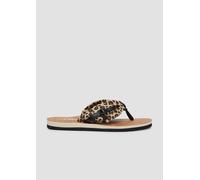 s.Oliver Damen Zehentrenner mit Herzdetail Sommer, Mehrfarbig (Leopard), 38 EU