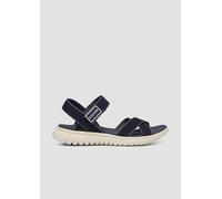 s.Oliver Damen Sandalen flach mit Klettverschluss Elastisch, Blau (Navy), 41 EU