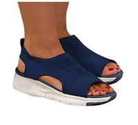 Sandalen Plateau Bequeme Leichte Sandalen Slingback Slipper SommerFersensporn Elegant Flach Slingback Mesh Sandalen Damensandalen