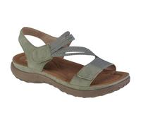 Rieker Damen Sandalen 64870 klassische offene Sommerschuhe Grün Gr. 41