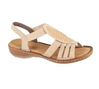Sandalen Rieker Bequeme flache Sandalen mit elastischem Verschluss