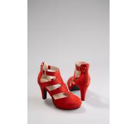 Sandalette ANISTON SHOES, Damen, Gr. 39, orange (orange, rot), Textil, Schuhe Sandalette, Sandale, Sommerschuh, Abendschuh mit Fersenreißverschluss (64117715-39) orange, rot