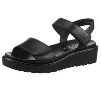 Sandalette ARA "BILBAO", Damen, Gr. 39, schwarz, Glattleder, unifarben, Schuhe Sandalette, Sommerschuh, Sandale, Keilabsatz, Klett, Weite G (weit) (40049260-39) schwarz