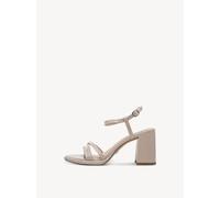 Tamaris Damen Sandalette mit Blockabsatz, beige, 40 EU