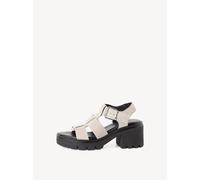 Tamaris Damen Heeled Sandals Leder, beige, 41 EU