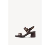 Tamaris - Sandalette mit Blockabsatz und verstellbaren Schnallen braun - Gr. - 36