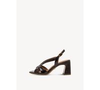 Tamaris Damen Sandalette mit Blockabsatz, braun, 41 EU