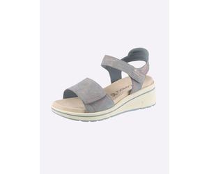 Sandalette CAPRICE, Damen, Gr. 37, eisblau, gemustert, Textil, Schuhe Sandalette (84974968-37) eisblau, gemustert
