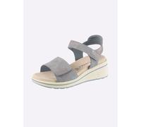 Sandalette CAPRICE, Damen, Gr. 39, grau (eisblau, gemustert), Textil, Schuhe Sandalette (84974968-39) eisblau, gemustert
