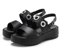 Sandalette FRENCH CONNECTION "Sandale, Ledersandale, offener Schuh, Sommerschuhe, Ledersandalette", Damen, Gr. 41, schwarz, Obermaterial: 100% Schafsleder. Decksohle: 100% Schafsleder. Futter: 100% Sy