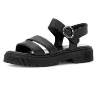 Sandalette GABOR, Damen, Gr. 36, schwarz, Nappaleder, unifarben, Schuhe Sandalette, Plateau, Riemchensandale, Sommerschuh mit Best Fitting-Ausstattung (96045543-36)