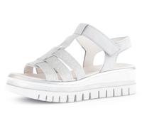 Gabor Plateau Sandalen grau Glitzer T-Steg 64.625.19 für Damen, grau, Gr. 39 EU / 6 UK
