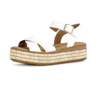 Sandalette GABOR, Damen, Gr. 40, weiß, Nappaleder, unifarben, Schuhe Sandalette, Plateau, Sommerschuh, mit hochem Tragekomfort (91129155-40) weiß