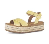 Sandalette GABOR, Damen, Gr. 40, zartgelb, Nappaleder, unifarben, Schuhe Sandalette, Plateau, Sommerschuh, mit hochem Tragekomfort (66232459-40) zartgelb