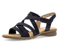 Sandalette GABOR "FLORENZ", Damen, Gr. 37, blau (nachtblau), Nubukleder, unifarben, klassisch, Schuhe, Sommerschuh, Komfortschuh, Riemchensandale in Weite G (=weit) (44907858-37) nachtblau