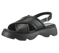 Gabor Damen Riemchensandalen, Frauen Sandalen,offene Schuhe,Strandschuhe,Sandaletten,Sommersandalen,Absatz,schwarz(go/S.schw),38 EU / 5 UK