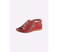 Sandalette GEMINI, Damen, Gr. 36, rot, Glattleder, Schuhe Sandalette (21325623-36) rot
