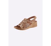 Sandalette GEMINI, Damen, Gr. 42, braun, Glattleder, Schuhe Sandalette (39153426-42) braun