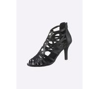 Sandalette HEINE, Damen, Gr. 37, schwarz, Synthetik, Schuhe Sandalette (35945017-37) schwarz