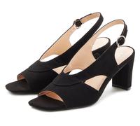 Sandalette LASCANA "Sandale, Sommerschuh", Damen, Gr. 37, schwarz, Obermaterial: 100% Textilmaterial. Decksohle: 100% Lederimitat. Futter: 100% Lederimitat. Laufsohle: 100% Synthetik, unifarben, Schuh