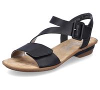 Rieker Sandalette, mit Klett 36 schwarz Damen Sandalette Sandaletten Pantoletten 36 schwarz, black