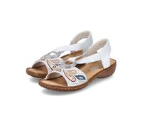 Sandalette RIEKER, Damen, Gr. 41, hellgrau, Lederimitat, Schuhe Sandalette (82833961-41) hellgrau