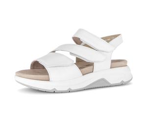 Sandalette ROLLINGSOFT, Damen, Gr. 40, weiß, Glattleder, Schuhe Sandalette, Keilabsatz, Riemchensandale in Komfortweite G (=weit) (59144000-40) weiß