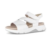 Sandalette ROLLINGSOFT, Damen, Gr. 42, weiß, Glattleder, Schuhe Sandalette, Keilabsatz, Riemchensandale in Komfortweite G (=weit) (59144000-42) weiß