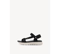 Trekkingsandale TAMARIS, Damen, Gr. 36, schwarz, Textil, unifarben, Schuhe, Plateau, Sandalette, Riemchensandale in veganer Verarbeitung (99286418-36) schwarz