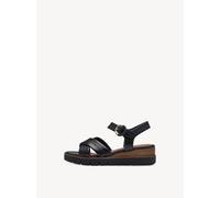 Tamaris Damen Sandalette mit Keilabsatz Schwarz Größe 38