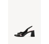 Tamaris Damen Sandalette mit Blockabsatz Leder, schwarz, 40 EU