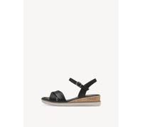 Tamaris Damen Sandalette mit Keilabsatz Schwarz Größe 41