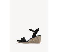 Tamaris Damen Sandalette mit Keilabsatz, schwarz, 41 EU