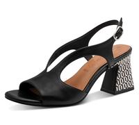 Sandalette TAMARIS, Damen, Gr. 35, schwarz, Glattleder, unifarben, Schuhe Sandalette, Partyschuh, Businessschuh mit raffinierter Absatzgestaltung (92967932-35) schwarz