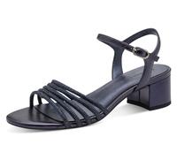 Sandalette TAMARIS, Damen, Gr. 36, navy glitzer, Lederimitat, Textil, festlich, Schuhe Sandalette, Blockabsatz, Festtagsschuh, Abendschuh mit funkelnden Schmucksteinen (63012265-36) navy glitzer
