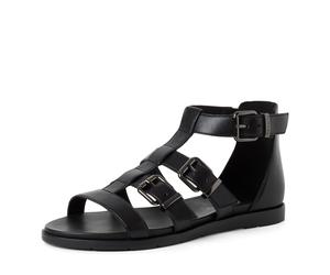 Sandalette TAMARIS, Damen, Gr. 37, schwarz, Leder, unifarben, Schuhe Sandalette, Riemchensandale, Schaftsandale mit geschlossener Ferse (71347121-37) schwarz
