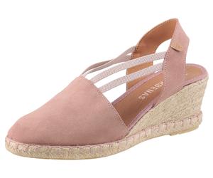 Sandalette VERBENAS "Maika Serraje", Damen, Gr. 35, rosa (altrosé), Veloursleder, Schuhe Sandalette, Sommerschuh, Sandale, Keilabsatz, mit Jutebesatz (72252163-35)