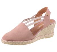 Sandalette VERBENAS "Maika Serraje", Damen, Gr. 39, rosa (altrosé), Veloursleder, Schuhe Sandalette, Sommerschuh, Sandale, Keilabsatz, mit Jutebesatz (72252163-39) altrosé