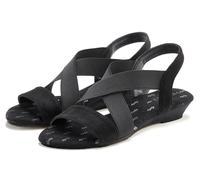 Sandalette VIVANCE "Sommerschuh", Damen, Gr. 37, schwarz, Obermaterial: 100% Elasthan. Decksohle: 100% Textilmaterial. Futter: 100% Textilmaterial. Laufsohle: 100% Synthetik, unifarben, Schuhe Sandale