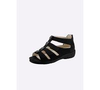 Sandalette WALDLÄUFER, Damen, Gr. 5, schwarz, Nubukleder, Schuhe Sandalette (73726846-5) schwarz