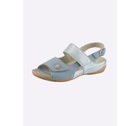 Sandalette WALDLÄUFER, Damen, Gr. 7.5, bleu, Glattleder, Nubukleder, Schuhe Sandalette (16122735-7,5) bleu