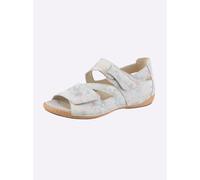 Sandalette WALDLÄUFER, Damen, Gr. 7.5, elfenbein, gemustert, Nubukleder, Schuhe Sandalette (59181402-7,5) elfenbein, gemustert