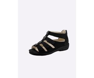 Sandalette WALDLÄUFER, Damen, Gr. 7.5, schwarz, Nubukleder, Schuhe Sandalette (73726846-7,5) schwarz