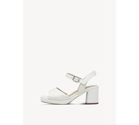 Tamaris Plateau Sandaletten für Damen, weiß, Größe 40 EU